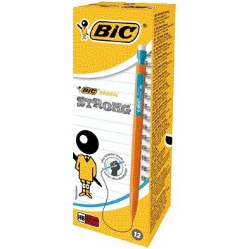 Bic - Porte-mine Matic fort HB 0,9mm avec marqueurs | 12 pièces