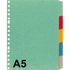 Kangaro -  Tabbladen A5 17-gaats P505M 5-delig assorti karton