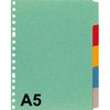 Kangaro - Onglets A5 17 trous P505M Carton assorti 5 pièces