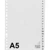 Kangaro - Onglets A5 17 trous G520AZM alphabet gris PP