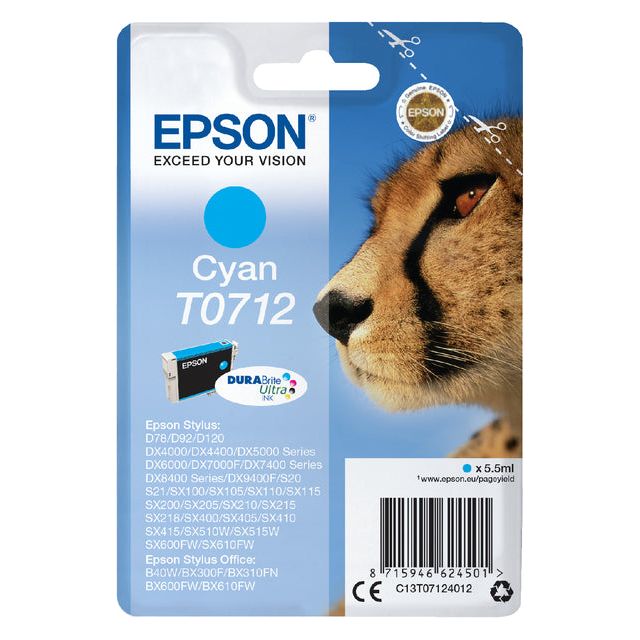 Epson - Inktcartridge epson t0712 blauw