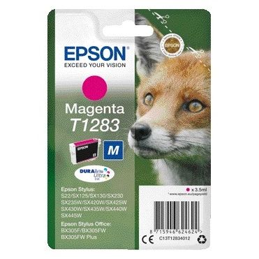 Epson -  Fox Singlepack Magenta T1283 DURABrite Ultra Ink
