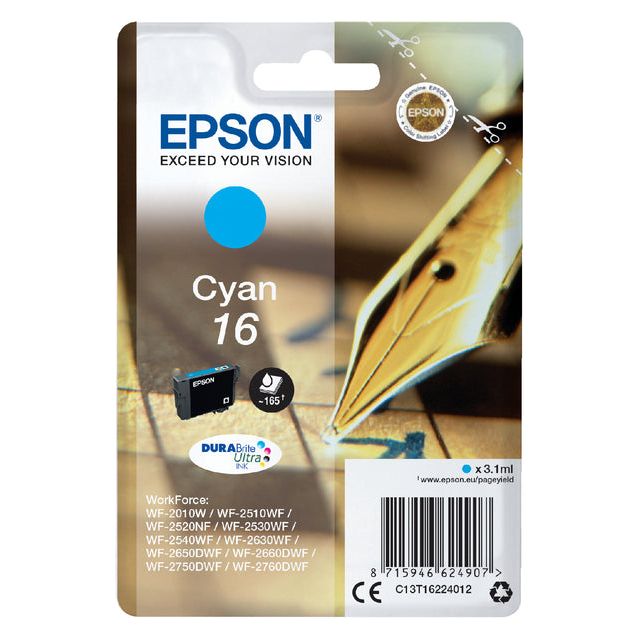 Epson - Inkcartridge Epson 16 T1622 Blau