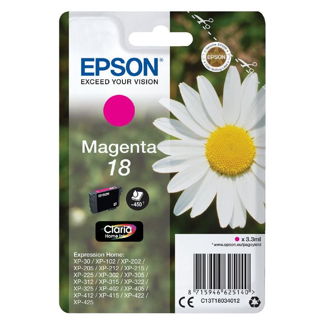 Epson - Inktcartridge  18 t1803 rood