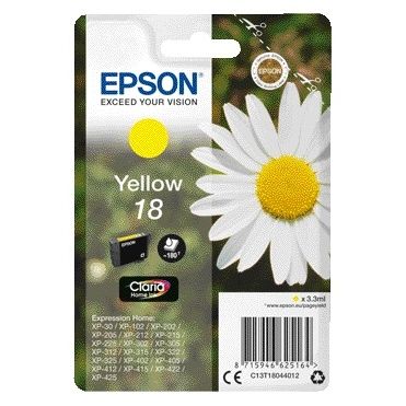 Epson - Cartouche d'encre 18 T1804 jaune