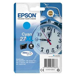 Epson -  Alarm clock Singlepack Cyan 27XL DURABrite Ultra Ink