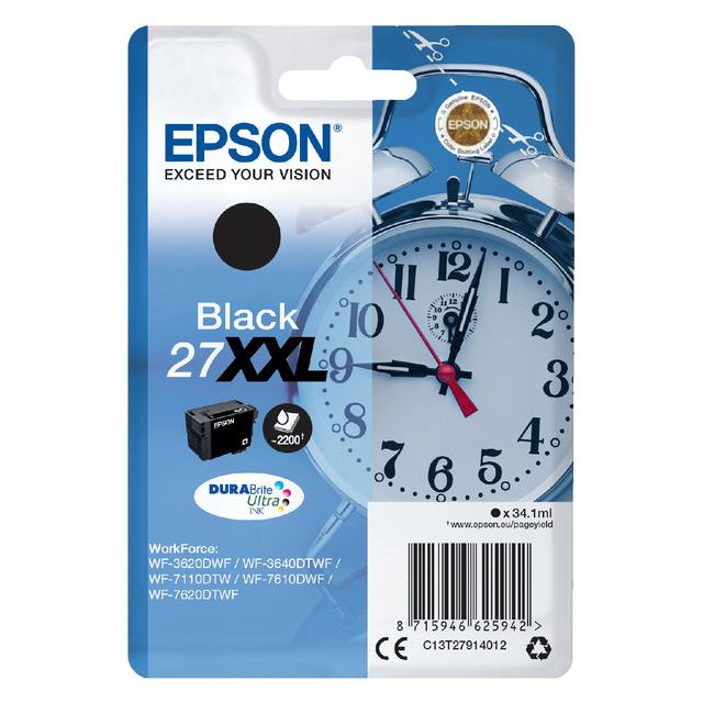 EPSON - Inkcartridge EPSON 27xxl T2791 Black | 4 pièces