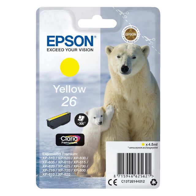 Epson - Inkcartridge Epson 26 T2614 Gelb