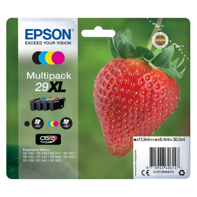 Epson - inktcartridge 29XL, 450-470 pagina's, OEM C13T29964012, 4 kleuren