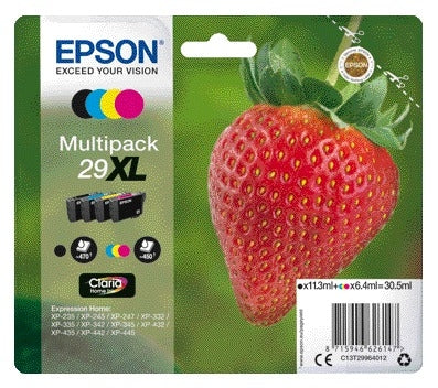 Epson - Cartouche d'encre 29XL T2996 noire + 3 couleurs