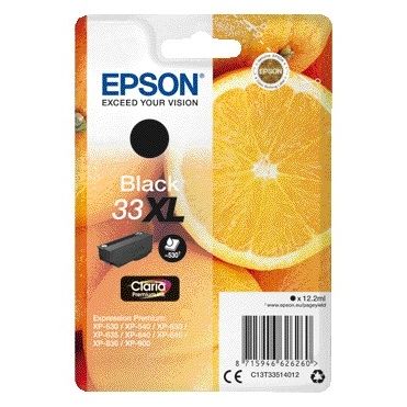 Epson - Tintenpatrone 33XL T3351 schwarz | 6 Stück