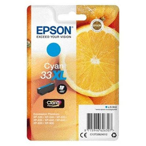 Epson -  Oranges Singlepack Cyan 33XL Claria Ink