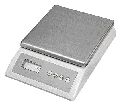 MAUL - Paketwaage Count 10kg Metallplattform 17x17,5cm 220V + Batterie grau