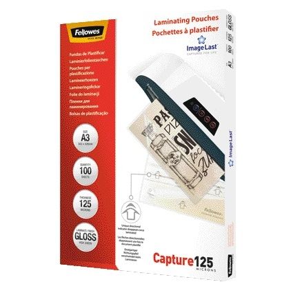 Fellowes - Pochette de plastification a3 2x125microns