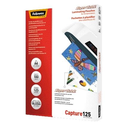 Fellowes - Pochette de plastification superquick a4 2x125microns