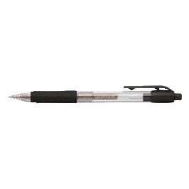Quantore -  Gelschrijver grip drukknop 0.7mm zwart | 12 stuks