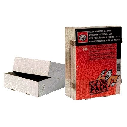 CleverPack - Fertigkarton A5 218x155x55mm für 500 Blatt weiß, Packung à 10 Stück