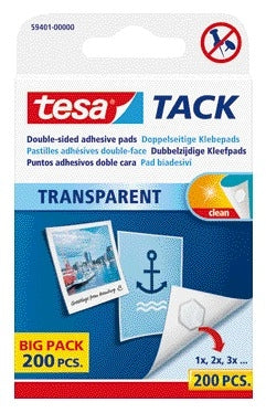 Tesa - Tampons adhésifs ® TACK double face transparent 200 pièces 200 pièces