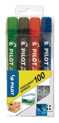 Pilot - Feutre 100 ronds fins assortis blister de 4 pièces