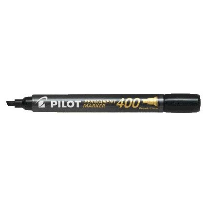 Pilot - Permanentmarker 400 diagonal breit schwarz | 12 Stück