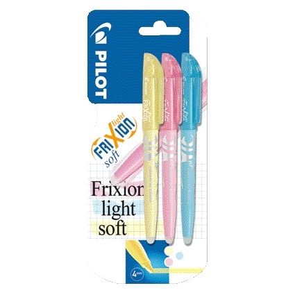 Pilot - Surligneur friXion pastel tendre clair blister assorti de 3 pièces