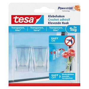 Tesa -  Klevende haak 1kg transparant | 8 stuks