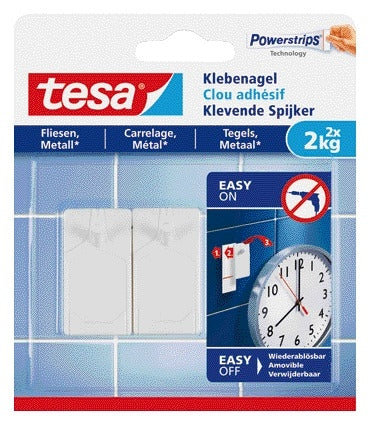 Tesa - Adhésif Nail ® carrelage métal 2kg blanc 2 pièces