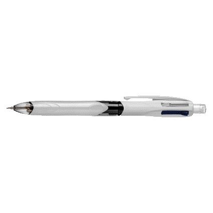 Bic - Stylo bille 3 couleurs avec porte-mine HB 0,7mm moyen blanc
