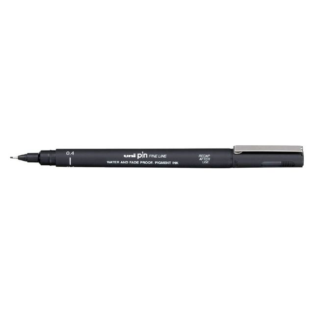 Uni -ball - Fineliner Pin 0,4mm schwarz | 12 Stücke