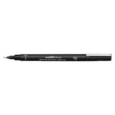 Uni-ball - Fineliner Pin 0.6mm noir | 12 pièces