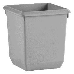 Vepa Bins – Papierkorb aus Kunststoff, quadratisch, 36 cm hoch, grau | 4 Stück