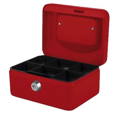 Quantore - Geldkassette 150x115x80mm rot