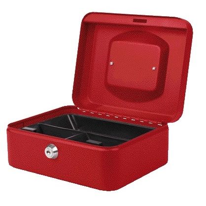 Quantore -  Geldkist 200x160x90mm rood