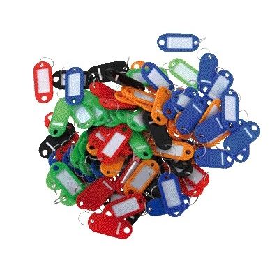 Pavo - Etiquette clé plastique assorti 100 pièces