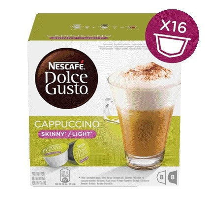 Dolce Gusto - Tasses à café cappuccino légères 16 pièces pour 8 tasses