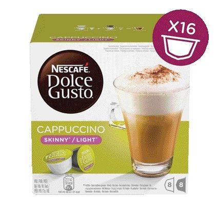 Dolce Gusto - Tasses à café cappuccino légères 16 pièces pour 8 tasses