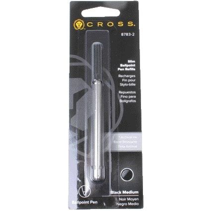 Cross - Recharge pour stylo à bille slim click m noir | 6 pièces