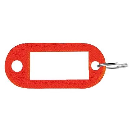 Pavo - Etiquette clé plastique rouge 100 pièces
