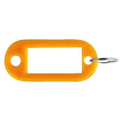 Pavo - Etiquette clé plastique orange 100 pièces