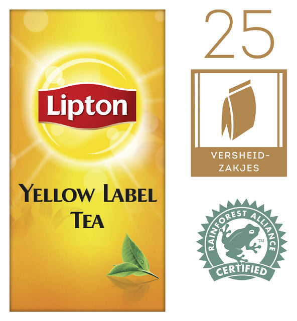 Lipton Tea Company - thee, Yellow Label, Squeezable, doos van 25 zakjes