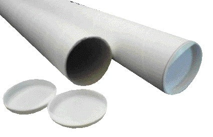 CleverPack - Versandrohr A1 650x50x1,5 mit Kappen weiß Packung à 20 Stück