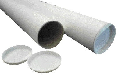 CleverPack - Versandrohr A1 650x50x1,5 mit Kappen weiß Packung à 20 Stück