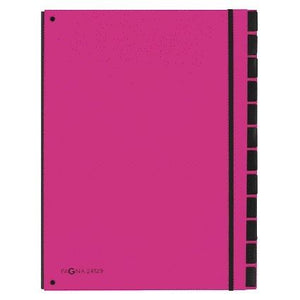 PAGNA - Dossier de tri Trend A4 12 onglets rose foncé