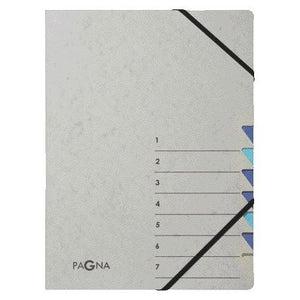 PAGNA - Dossier de tri Easy A4 7 onglets bleu clair/bleu foncé