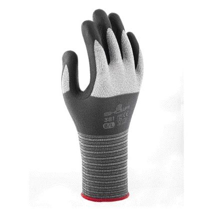 Showa - Handschuh 381 Grip Nitril M grau