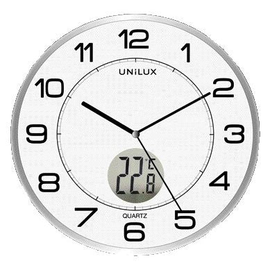 UNILUX - Horloge murale Tempus Ø 30,5cm gris clair/blanc