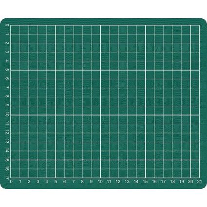 Bureau - Tapis de découpe A5 230x190mm vert