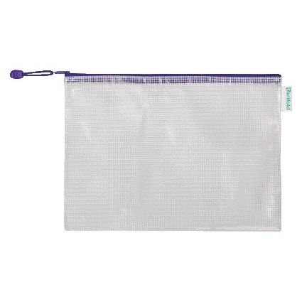 Tarifold - Sac de rangement avec fermeture éclair 330x240mm PVC bleu