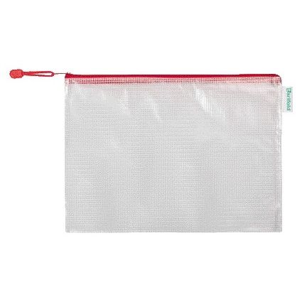 Tarifold - Sac de rangement avec fermeture éclair 330x240mm PVC rouge
