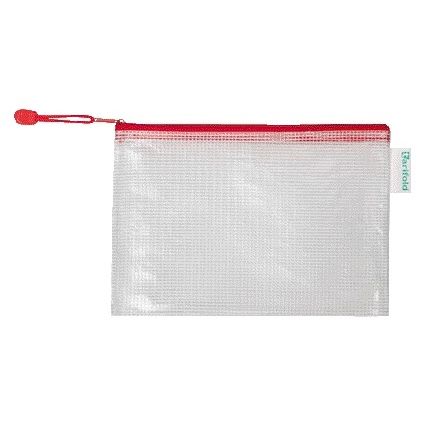 Tarifold - Sac de rangement avec fermeture éclair 235x165mm PVC rouge